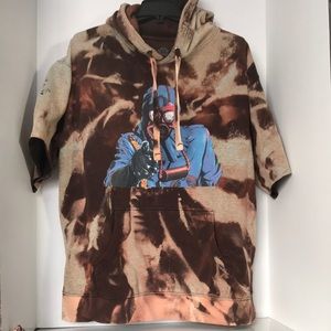 Compound Apocalyptic Character Sweatshirt with hood in heavy cotton